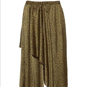 NWT! ZARA TIERED ANIMAL PRINT SATIN SKIRT